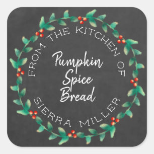 Sticker Carré Chalet en fer forgé Holiday Holly Cuisine Traites