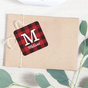 Sticker Carré Chalet primitif Bison rouge Boeuf plat