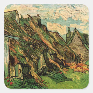 Sticker Carré Chalets en grès chaulé par Vincent van Gogh