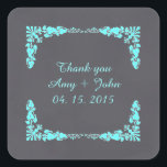 Sticker Carré Chalkboard damask favortags enregistrer la date de<br><div class="desc">Ajoutez une touche personnalisée à vos décorations mariages. Faites correspondre vos étiquettes de mariage,  autocollants ou enveloppes de sceaux à votre thème mariage ou à votre schéma de couleurs. Entièrement personnalisable,  cliquez sur personnaliser pour ajouter ou modifier la couleur ou la taille du texte à votre goût.</div>