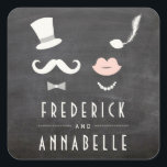 Sticker Carré Chalkboard Mustache Et Lèvres Vintage Chic Mariage<br><div class="desc">Tableau de bord M. & Mme Mustache Et Lèvres Vintage Chic Mariage Collection. Conçu par fat*fa*tin. Facile à customiser avec votre propre texte,  photo ou image. Pour des demandes personnalisées,  veuillez contacter fat*fa*tin directement. Des frais personnalisés s'appliquent. www.zazzle.com/fat_fa_tin www.zazzle.com/color_therapy www.zazzle.com/fatfatin_blue_knot www.zazzle.com/fatfatin_red_knot www.zazzle.com/fatfatin_mini_me www.zazzle.com/fatfatin_box www.zazzle.com/fatfatin_design www.zazzle.com/fatfatin_ink</div>