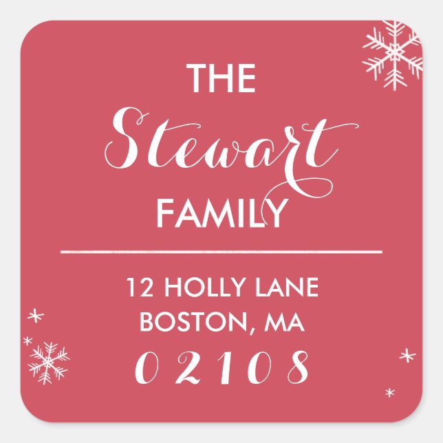 Sticker Carré Chalkboard Salutations Collection (Devant)