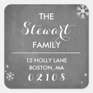 Sticker Carré Chalkboard Salutations Collection