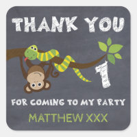 Chalkboard Singe 1er Anniversaire Favoriser Sticke