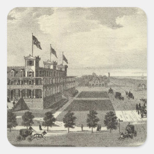 Sticker Carré Chambre de Coleman, parc d'Asbury, NJ