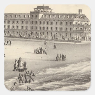 Sticker Carré Chambre de parade, asile de plage, NJ