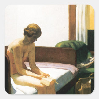 Sticker Carré Chambre d'hôtel Edward Hopper