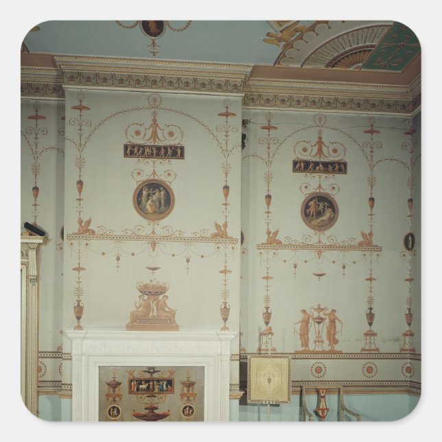 Sticker Carré Chambre étrusque, Osterley Park, Middlesex (Devant)