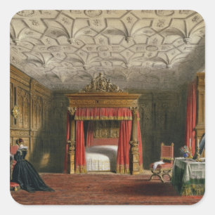 Sticker Carré Chambre marquetée, Sizergh, Westmoreland, 1849 (la