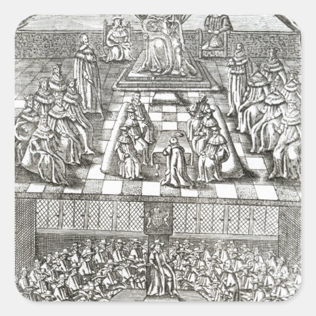Sticker Carré Chambres du Parlement en 1640 (Devant)