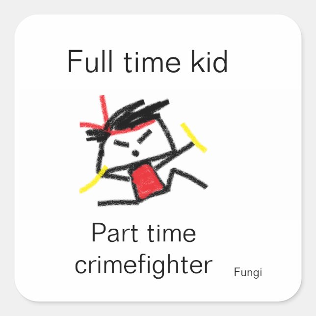 Sticker Carré Champignons (Devant)