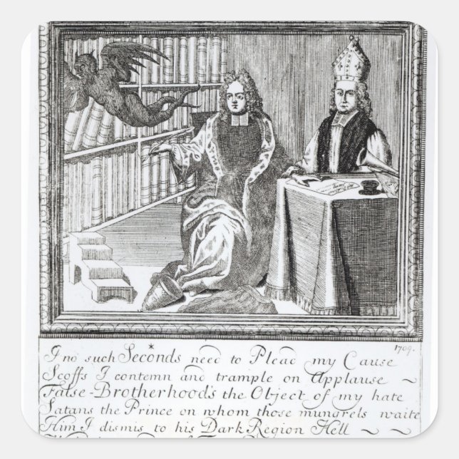 Sticker Carré Champion de la Haute Eglise, qui dirige son propre (Devant)