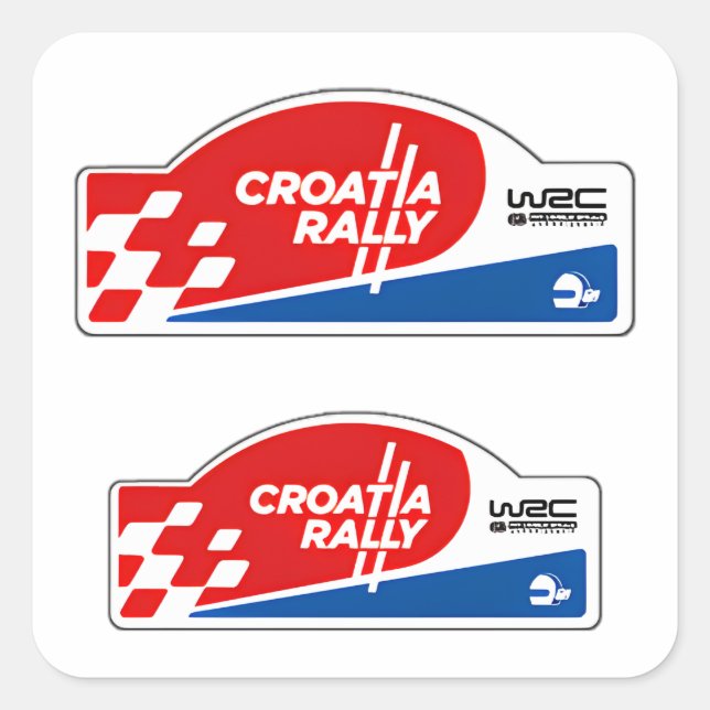 Sticker Carré Championnat de Croatie de football WRC (Devant)