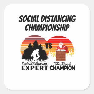 Sticker Carré Championnat de Distances Sociales - Yeti