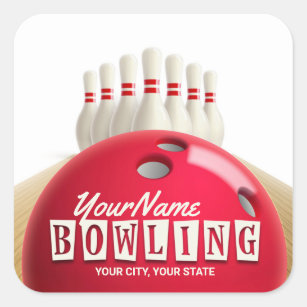 Sticker Carré Championnat de football américain de bowling 