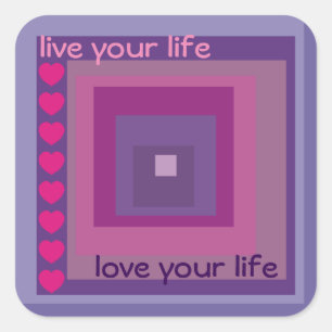 Sticker Carré champs de lavande de la passion pourpre diamant ar