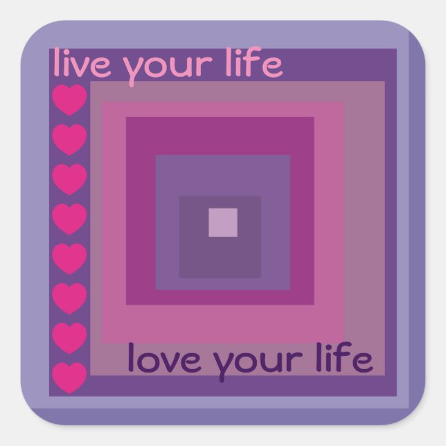 Sticker Carré champs de lavande de la passion pourpre diamant ar (Devant)