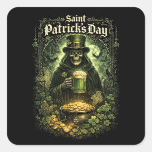 Sticker Carré Chance Sombre de la Saint-Patrick