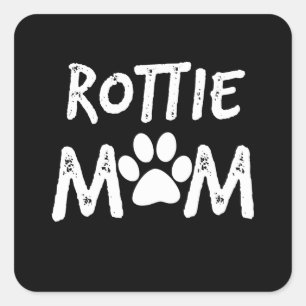 Sticker Carré chandail maman rottie chaise chaise chien cadeau f