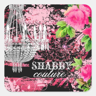 Sticker Carré Chandelier de jardin sauvage GC Shabby