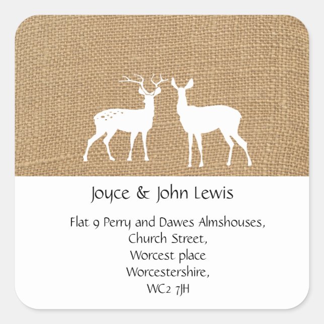 Sticker Carré Changement d'étiquette d'adresse (Devant)