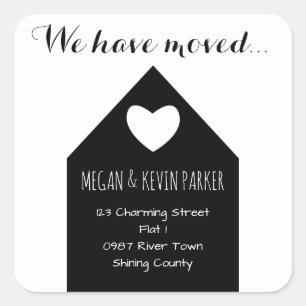 Sticker Carré Changer d'étiquette d'adresse   maison moderne et 