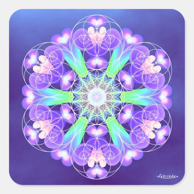 Sticker Carré Chanson de coeur (Devant)