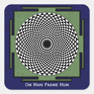 Sticker Carré Chant Om Mani Padme Hum