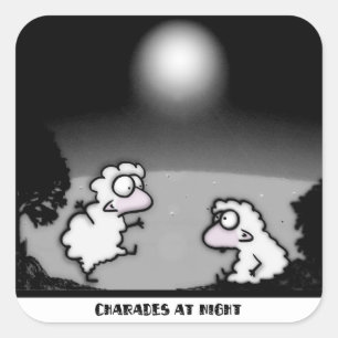 Sticker Carré Charades la nuit