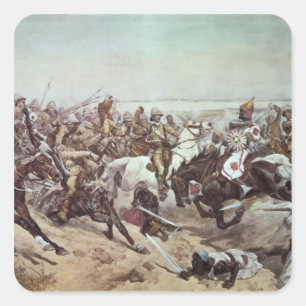 Sticker Carré Charge des 21e Lancers à Omdurman 2