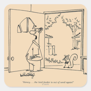 Sticker Carré Chargeur d'oiseaux vide