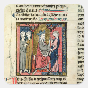 Sticker Carré Charlemagne envoyant Ganelon