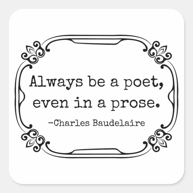 Sticker Carré Charles Baudelaire (Devant)