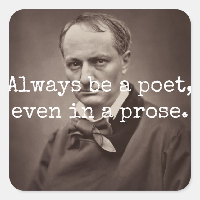 Sticker Carré Charles Baudelaire (Devant)