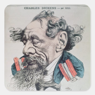 Sticker Carré Charles Dickens s'est installé dans la Manche