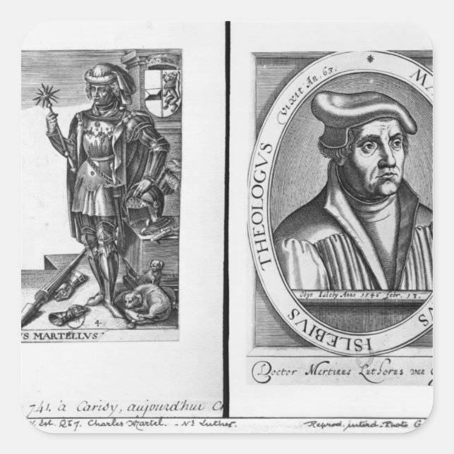 Sticker Carré Charles Martel et Martin Luther (Devant)