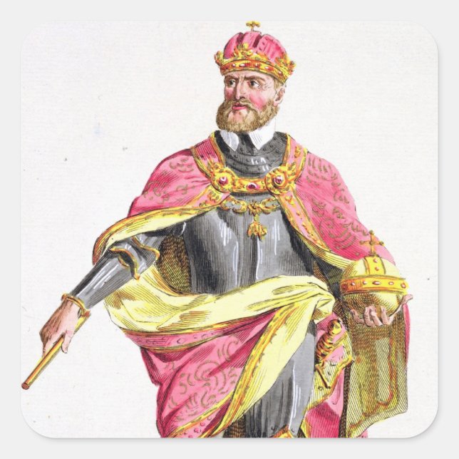 Sticker Carré Charles V (1500-58) (Devant)