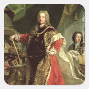 Sticker Carré Charles VI, Saint Empereur Romain portant