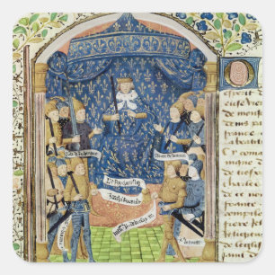 Sticker Carré Charles VII Encerclé par sa Cour