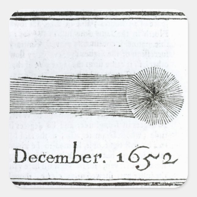 Sticker Carré Charles's Comet, décembre 1652 (Devant)