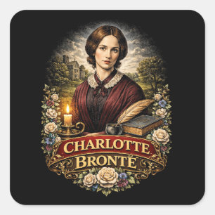 Sticker Carré Charlotte Brontë