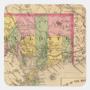 Sticker Carré Charlotte Co., NB
