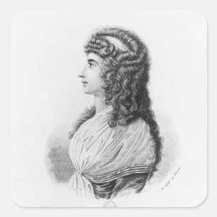 Sticker Carré Charlotte von Stein, née von Schardt, fin