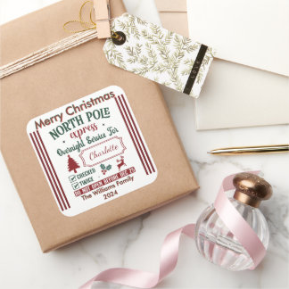 Sticker Carré Charmante conception de l'Express du pôle Nord