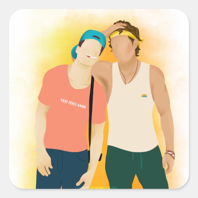 Sticker Carré Charme comme nous - AC (Devant)