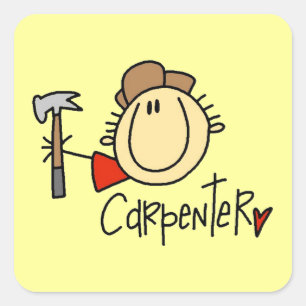 Sticker Carré Charpentier homme