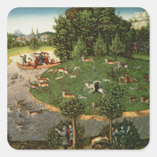 Sticker Carré Chasse à mâle d'électeur Friedrich III les "sag