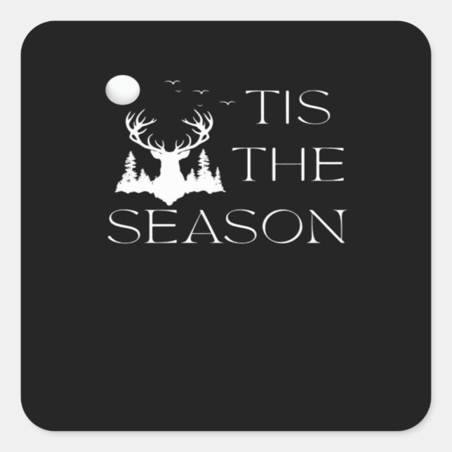 Sticker Carré Chasse Amusante Chasse Tir À L'Arc Pour Bowhunters (Devant)