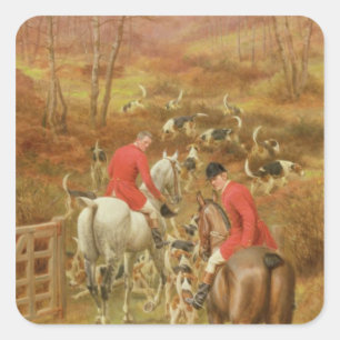 Sticker Carré Chasse Scene, 1906