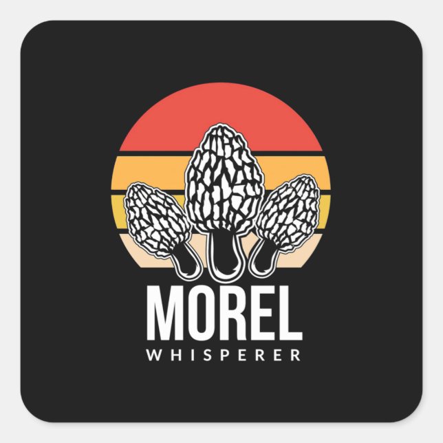 Sticker Carré Chasseur de champignons Morel Whisperer (Devant)